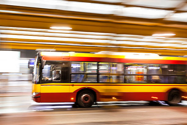 bus in motion blur