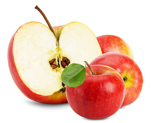 istock red apples with half of apple 521290851