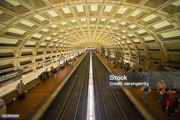 Chinatown Metro Stop In Washington Dc Stock Photo - Download Image Now - Architecture, Arrival, Arrival Departure Board