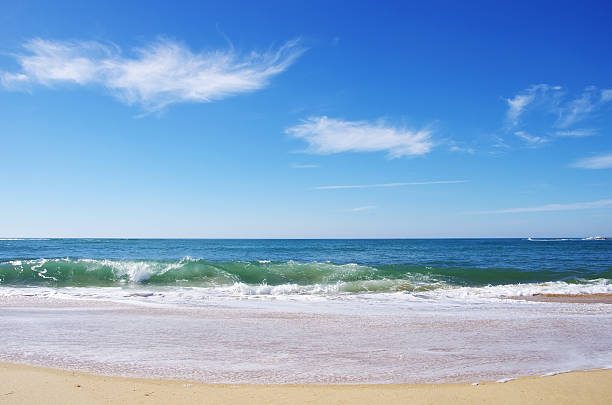 istock Blue wave on the beach at Portugal 521294225