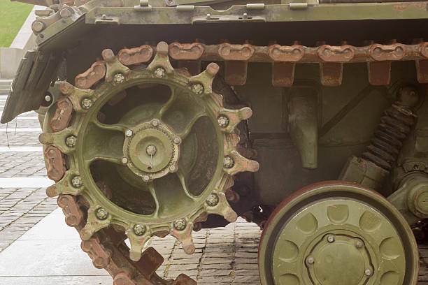 istock Tracked military equipment, close-up 521304280
