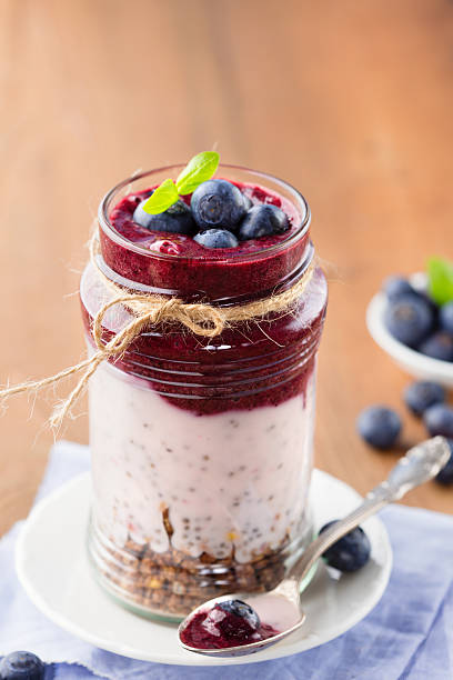 istock Blueberry smoothie with chia seeds 521305260
