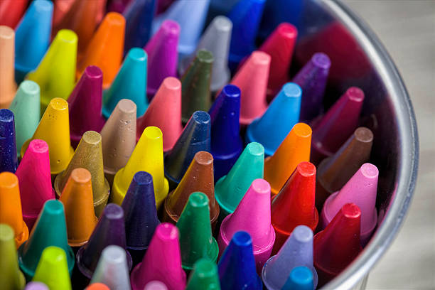 istock Colorful pastel crayons, closeup 521305836