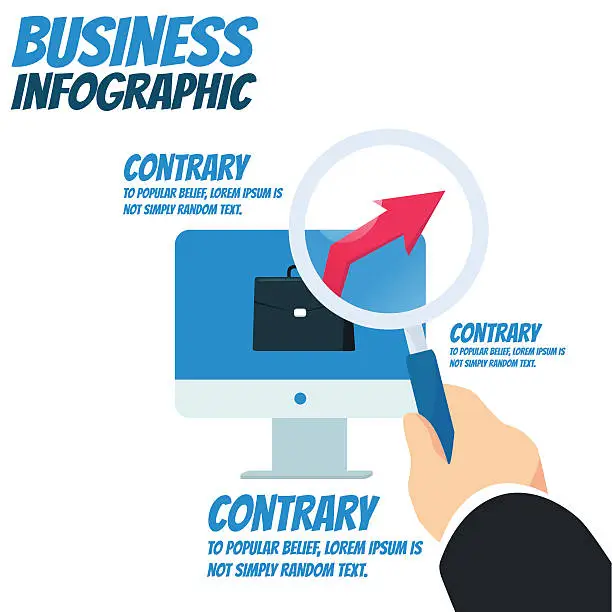 Vector illustration of Business infographic - Growth