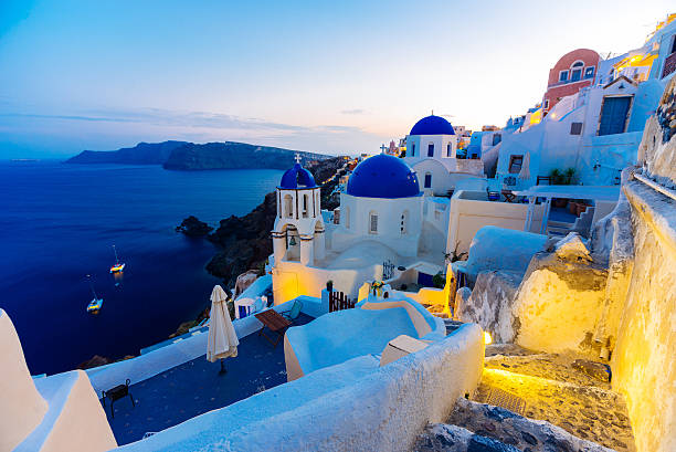 istock Oia at night, Santorini island in Greece 521310066