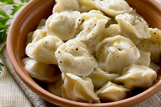 istock Dumplings with meat in the bowl on the table 521310306