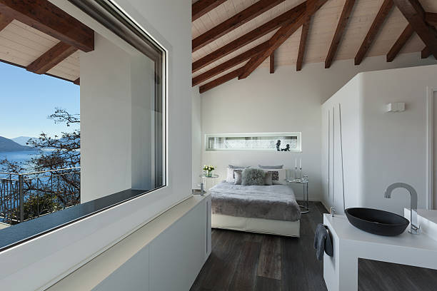 istock Comfortable bedroom of a loft 521311268