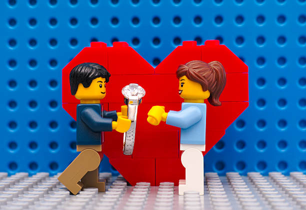 Lego Man With Ring Makes Marriage Proposal Stock Photo - Download Image Now  - Love - Emotion, Family, Married - iStock