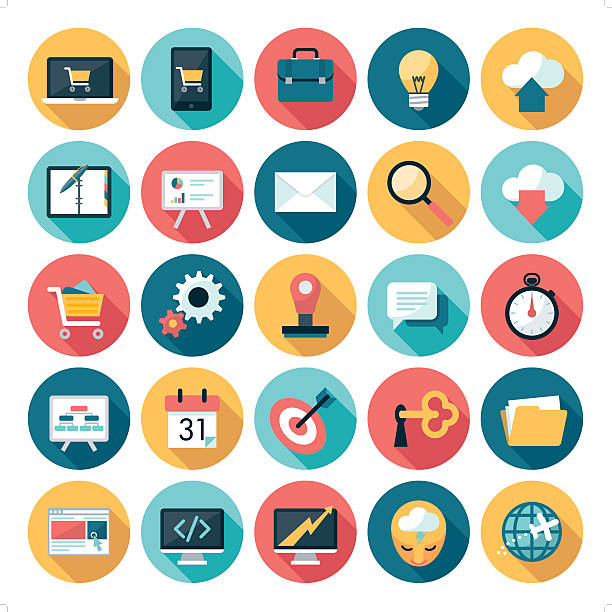 business icons vector art illustration