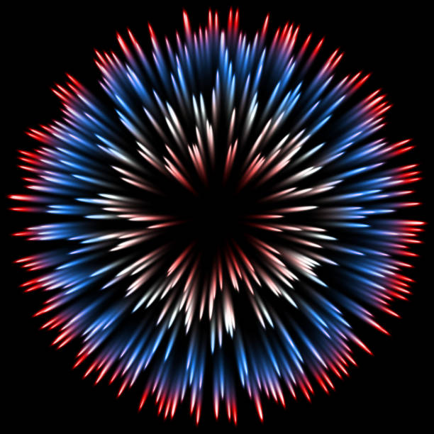 Abstract color design with a burst. vector Vector color design with a burst. Holiday fireworks 4th of july fireworks stock illustrations