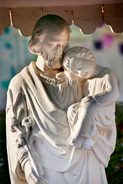 St. Joseph Baby Jesus Statue Wangfujing Cathedral Beijing China St Joseph Baby Jesus Statue St. Joseph Wangfujing Cathedral,Beijing China.  Very famous Catholic Church built in 1655 and in Boxer Rebellion wangfujing stock pictures, royalty-free photos & images