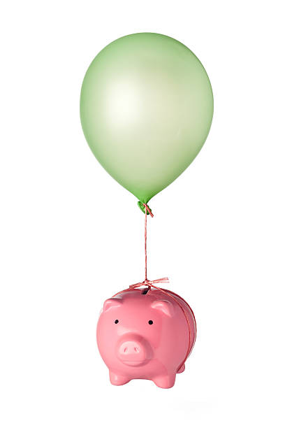 istock Floating piggy bank 521317091