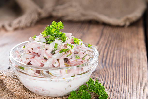 istock Portion of Meat Salad (with mayonnaise) 521317179