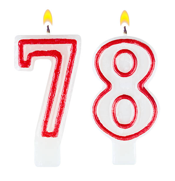 istock Birthday candles number seventy eight isolated on white 521317881