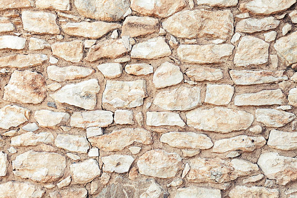 istock Background photo texture of yellow stone wall 521318267