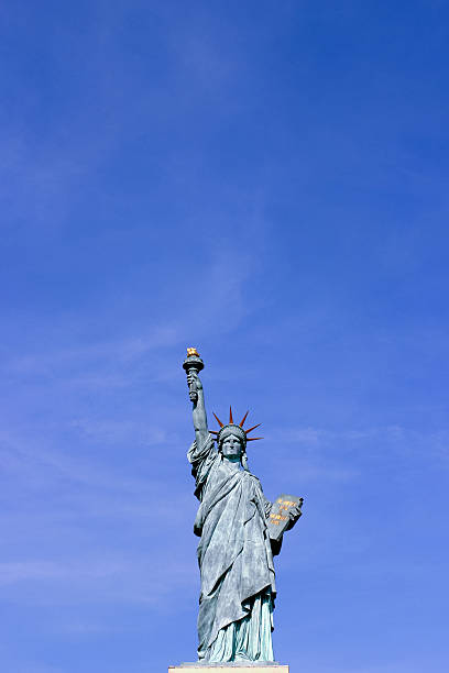 istock Statue of Liberty in Paris with a clear blue sky 521318609