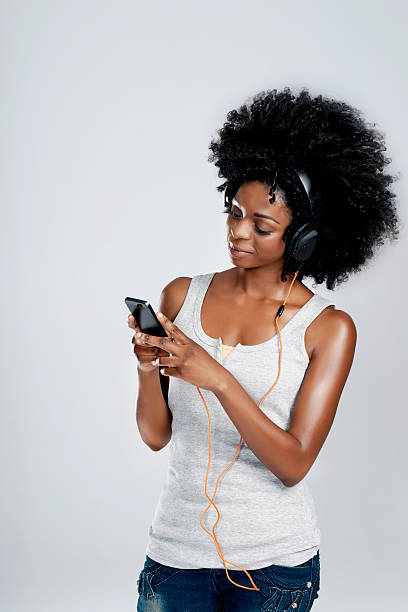 istock Listening to her favourite songs 521318921