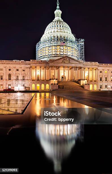 Us Capitol North Side Construction Night Stars Washington Dc Ref Stock Photo - Download Image Now