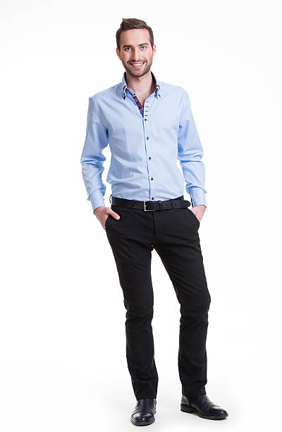 istock Smiling happy man in blue shirt. 521319133