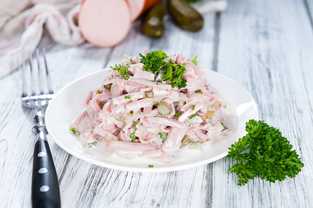istock Portion of Meat Salad (with mayonnaise) 521319315