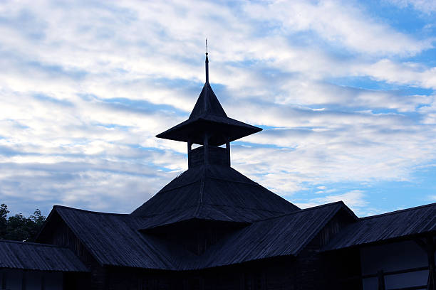 istock Architecture of ancient Slavonic tower 521320115