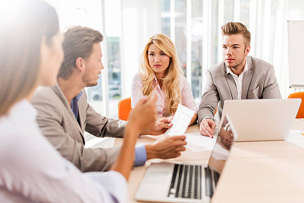 istock Business people talking in a meeting. 521321041