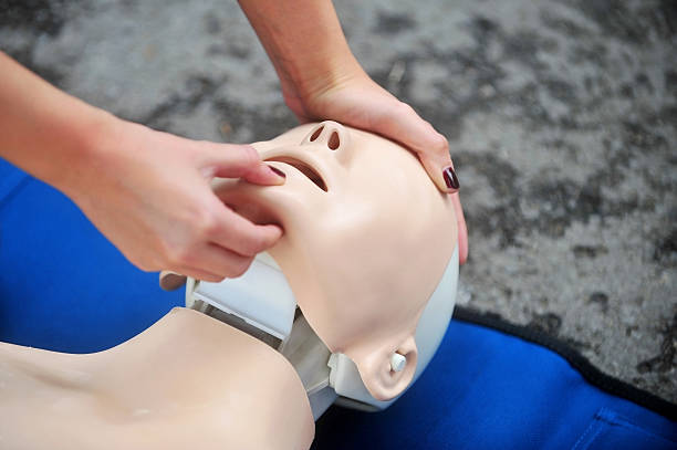 istock Resuscitation procedure on a mannequin 521341037