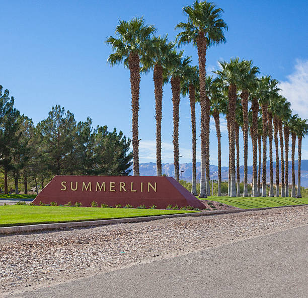 istock Summerlin Sign With Palm Trees In The Background 521342239