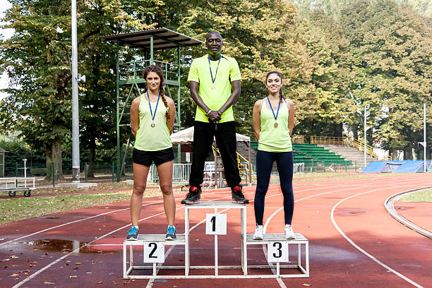 istock athlets on the podium at ceremony 521342327