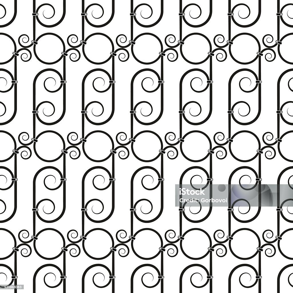 Acier Pattern Wrought Iron Pattern Stock Illustration - Download Image Now - Seamless ...