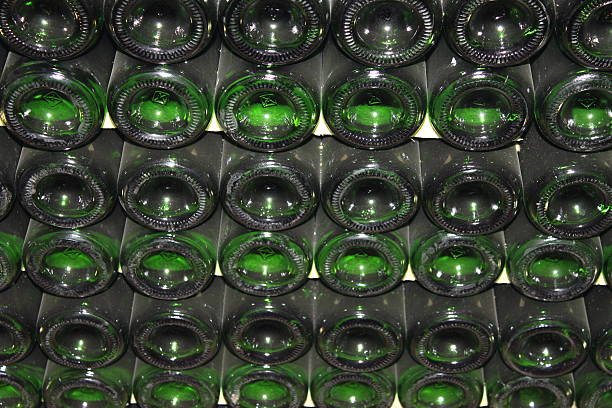 istock stacked up wine bottles in the cellar 521343331