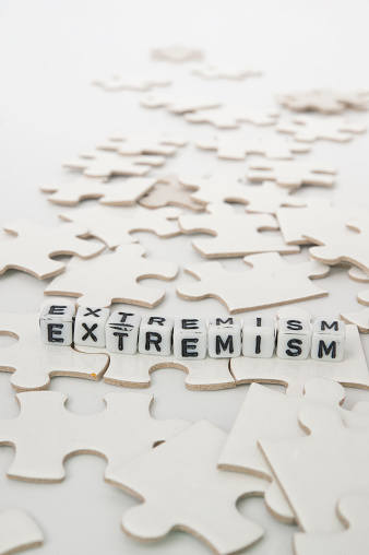 Conceptual image of the cause of extremism