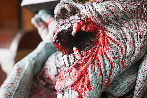 istock fang of dead man with blood 521346321