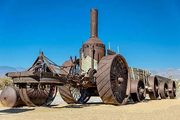 Photo of The old steam locomotive in the desert, Death Valley