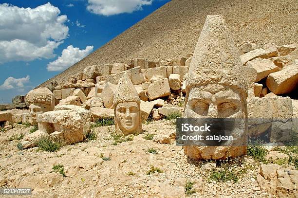 Monumental God Heads On Mount Nemrut Turkey Stock Photo - Download Image Now - Nemrud Dagh, Anatolia, Archaeology
