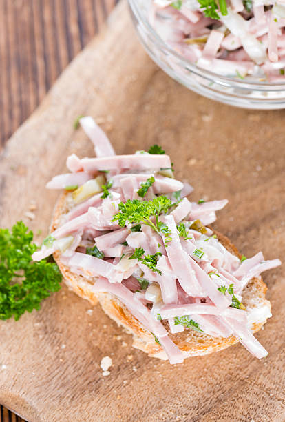 istock Meat Salad on a baguette 521364453