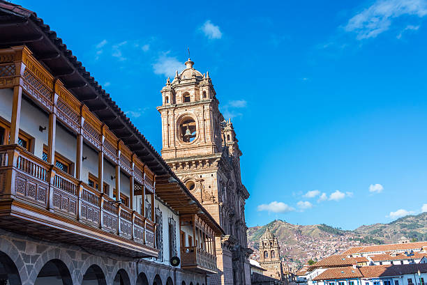 istock Colonial Balconies and Church 521365833