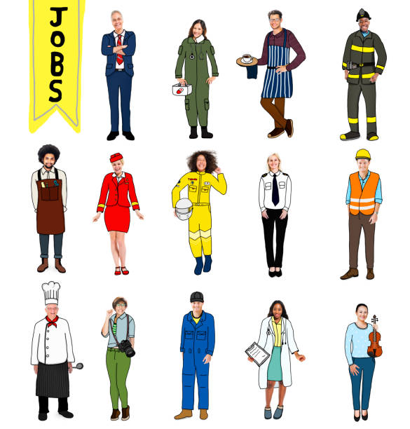 Group of Diverse Multiethnic People with Different Jobs