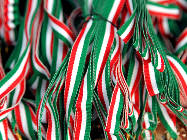 istock fabric strips to hold the Medal 521366141