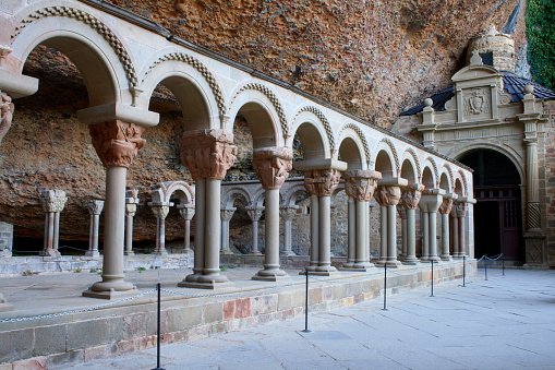 San Juan de la Pena Monastery in pyrenees, Huesca, Spain