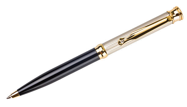 istock gold pen isolated on white background 521369829