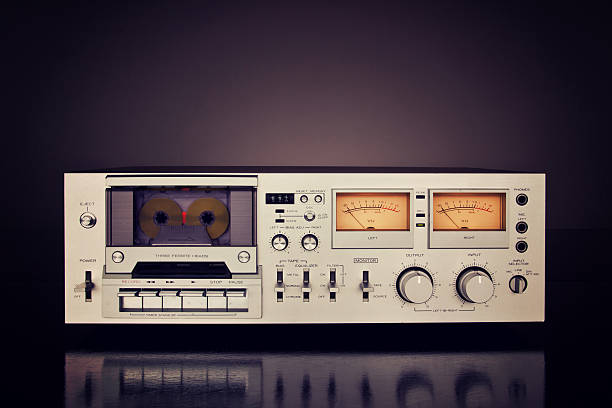 istock Vintage Stereo Cassette Tape Deck Recorder 521371061