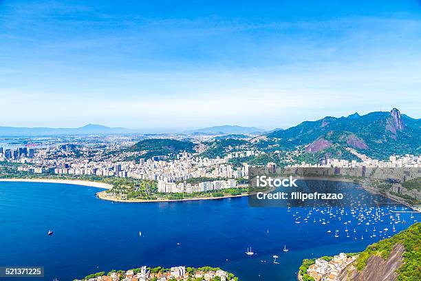 Aerial View Of Rio De Janeiro Brazil Stock Photo - Download Image Now - Aerial View, Bay of Water, Beach