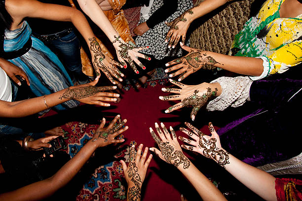 Women's hands henna decoration Henna hands henna stock pictures, royalty-free photos & images