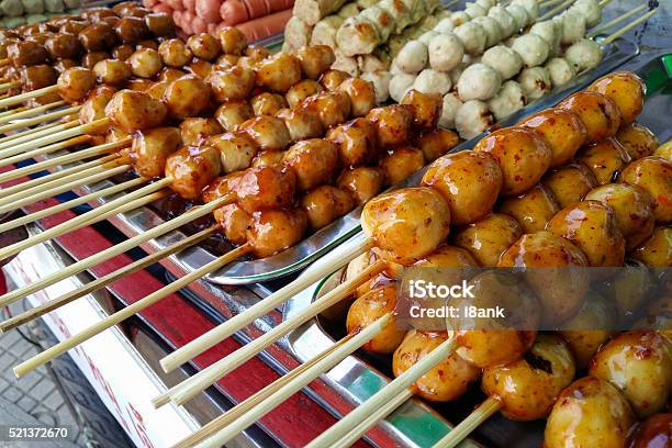 Grilled Meat Balls Stock Photo - Download Image Now - Appetizer, Asia, Bangkok Province