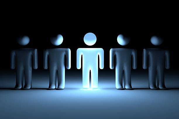 istock 3D out of the crowd concept 521372862