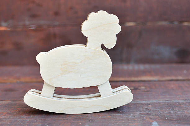 Wooden toy sheep