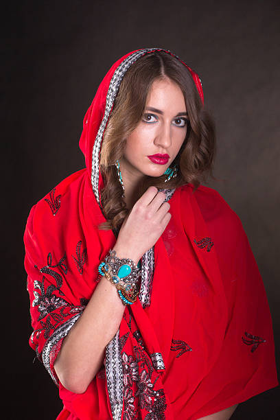 istock Woman in red sari 521377952