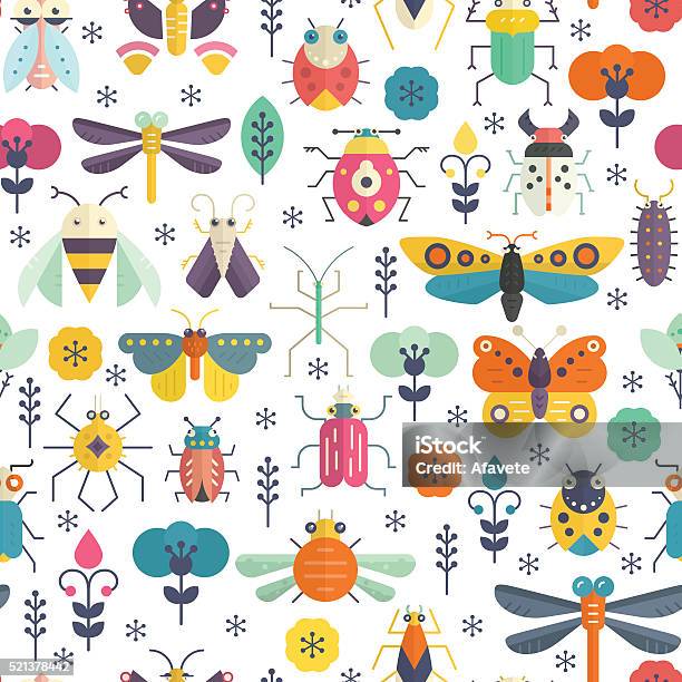 Bug Pattern Stock Illustration - Download Image Now - Insect, Pattern, Computer Bug