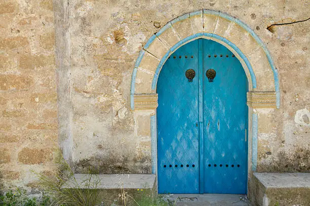 Old door of Panagia Kantariotissa Church in Kantara area in Pentadaktylos, Cyprus